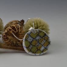 Load image into Gallery viewer, Blue Incised line with Green & Blue Pendant