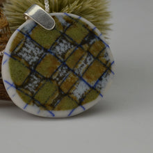 Load image into Gallery viewer, Blue Incised line with Green & Blue Pendant