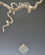 Load image into Gallery viewer, Soft Diamond Pendant - Incised w/Blue & Orange