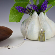 Load image into Gallery viewer, Incised Porcelain Pendant with Green