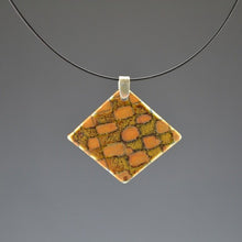 Load image into Gallery viewer, Incised Diamond Shape - Crystals Grid Pendant