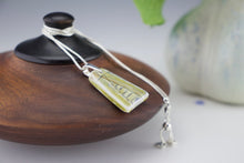 Load image into Gallery viewer, Incised Porcelain Pendant with Green