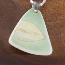 Load image into Gallery viewer, Leaf Pendant in Aqua, Bone & White