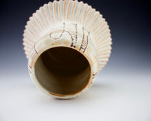 Load image into Gallery viewer, Carved Shino Skirt Vase