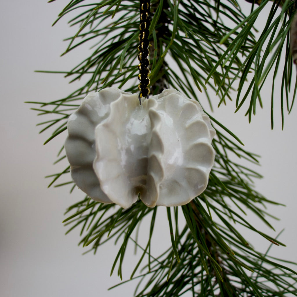 Salt Fired Porcelain - Pod Ornament