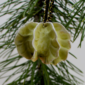 Green Glaze on Porcelain - Ornament