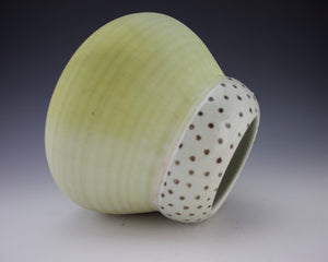 Salt Fired Vase with Dots