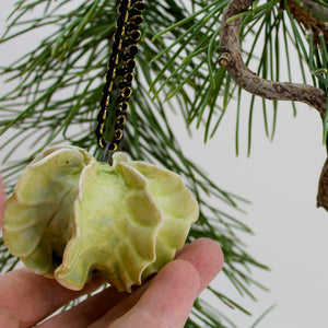 Green Glaze on Porcelain - Ornament