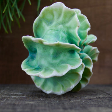 Sculpture for Wall or Table - Nature Inspired -Salt Fired Porcelain