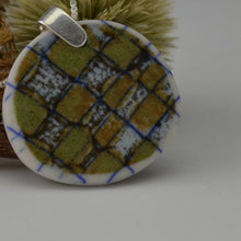Load image into Gallery viewer, Blue Incised line with Green &amp; Blue Pendant