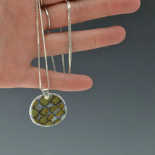 Load image into Gallery viewer, Blue Incised line with Green &amp; Blue Pendant