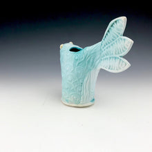 Load image into Gallery viewer, Bird Vase - Porcelain -Blue Matte Glaze