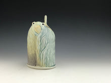 Load image into Gallery viewer, Bird Vase - Large - Stoney Blues and Browns, Feathery Pattern- Porcelain