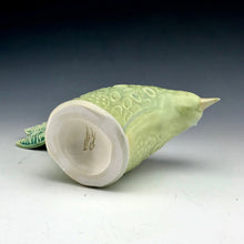 Load image into Gallery viewer, Bird Vase -Green Matte Glaze - Salt Fired Porcelain