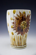 Load image into Gallery viewer, Carved and Painted  - Cinnamon Flower Tumbler w/Dots