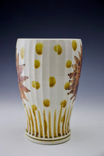 Load image into Gallery viewer, Carved and Painted  - Cinnamon Flower Tumbler w/Dots