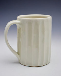 Stripe Carved  White Mug