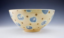 Load image into Gallery viewer, Botanical and Dots -Serving Bowl - Salt Fired Porcelain