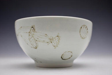 Botanical Abstracts - Bowl - White Glaze on Porcelain