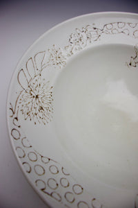 Botanical Abstracts - Serving Bowl - White Glaze on Porcelain