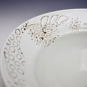 Botanical Abstracts - Serving Bowl - White Glaze on Porcelain