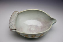 Load image into Gallery viewer, Small Batter Bowl - Blushing Pinks - Porcelain Meandering Vine &amp; Dots -  Salt Fired -Checkered Bottom