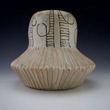 Load image into Gallery viewer, Carved Shino Skirt Vase