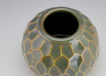 Load image into Gallery viewer, Pod Vase -Carved Facets - Salt Fired Woo Blue