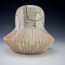 Load image into Gallery viewer, Carved Shino Skirt Vase