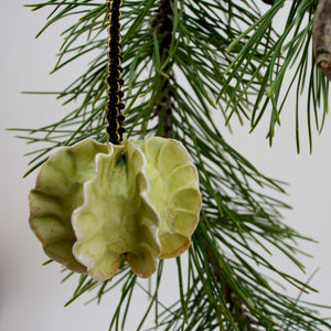 Green Glaze on Porcelain - Ornament