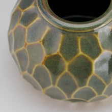 Load image into Gallery viewer, Pod Vase -Carved Facets - Salt Fired Woo Blue