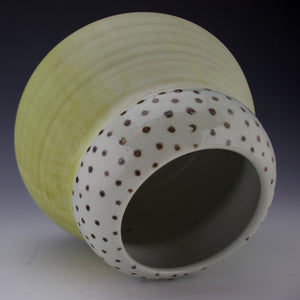 Salt Fired Vase with Dots