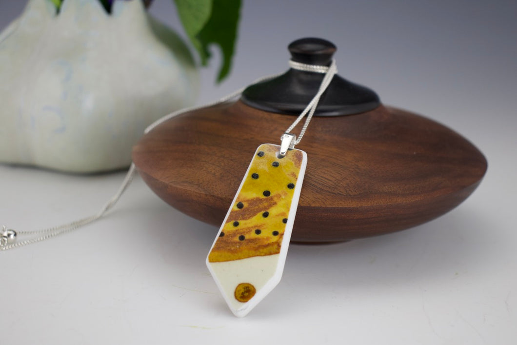 Amber/Yellow Reversible Pendant