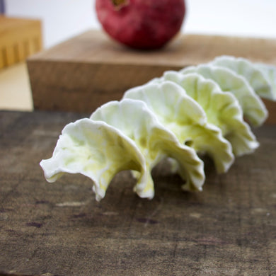 Natural Spiral - Porcelain Sculpture for Wall or Table - Salt Fired