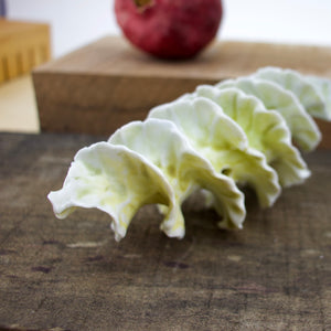 Natural Spiral - Porcelain Sculpture for Wall or Table - Salt Fired