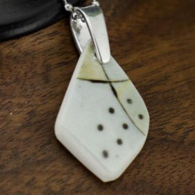 Kite Shape - Feather Light - Porcelain Pendant