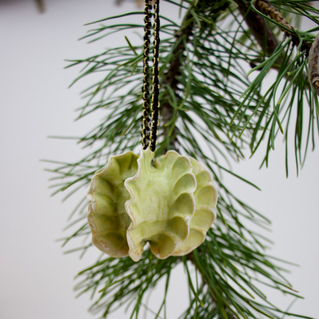 Green Glaze on Porcelain - Ornament