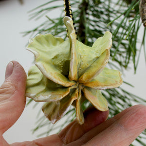 Green Glaze on Porcelain - Ornament