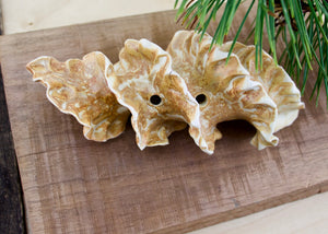 Natural Spiral - Porcelain Sculpture for Wall or Table - Salt Fired